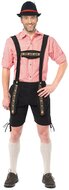 Lederhosen Johann zwart kort imitatie su&egrave;de