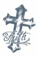 Prison tattoo Faith Cross