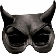 Half masker Duivel zwart
