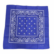 Zakdoek blauw met motief