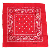 Zakdoek rood met motief