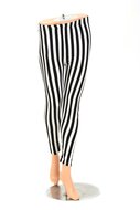 Legging zebra zwart-wit streep