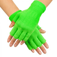 Vingerloze handschoenen neon groen