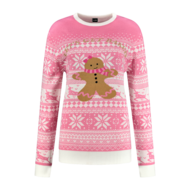 Foute Kersttrui Pink Gingerbread