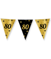 Vlaggenlijn Classy 80 jaar zwart-goud