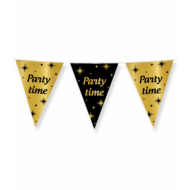 Vlaggenlijn Classy Party Time zwart-goud