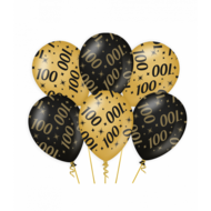 Ballonnen Classy 100 jaar zwart-goud