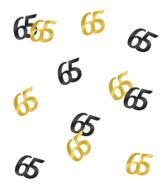 Confetti Classy 65 jaar zwart-goud