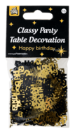Confetti Classy happy birthday zwart-goud