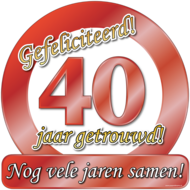 Huldeschild 40 jaar getrouwd