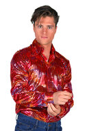 Shirt disco heren rood
