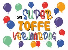 Wenskaart een super toffe verjaardag