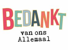 Wenskaart Bedankt van ons allemaal