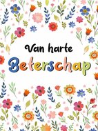 Wenskaart XL van harte Beterschap