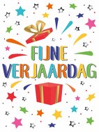 Verjaardagskaart XL Fijne Verjaardag 