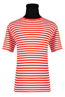 Gestreepte shirt korte mouw rood-wit