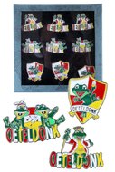 Broche Oeteldonk kikker assorti