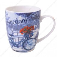 Mok Delfts blauw Amsterdamse fiets