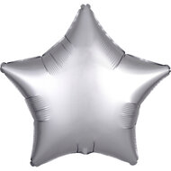 Folieballon Zilver ster 43 cm
