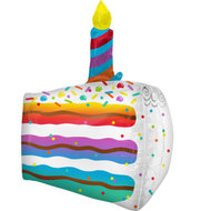 Folieballon cake slice happy birthday
