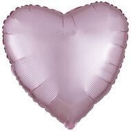 Folieballon pastel roze hart 43 cm