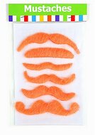 Oranje snorren set 6 stuks