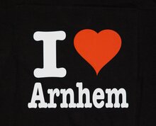 Arnhem Tas I Love Arnhem zwart katoen