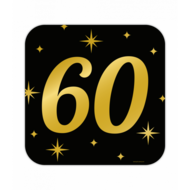 Huldeschild decoratie Classy 60 jaar zwart-goud