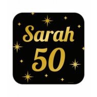 Huldeschild decoratie Classy Sarah 50 zwart-goud