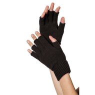 Vingerloze handschoenen zwart