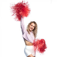 Cheerleader pompom rood