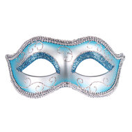 Oogmasker Venice Turquoise-Zilver