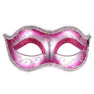 Oogmasker Venice Roze-Zilver