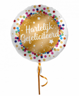 Folieballon Hartelijk gefeliciteerd