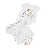 Ginger Ray - Hello Baby - Baby Grow Shaped Cards