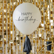 Ballon happy birthday met tassel