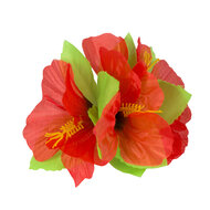 Hawaii haarclip met decoratiebloem assorti kleuren