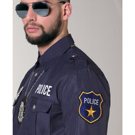 Shirt politie blauw