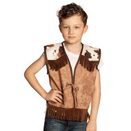 Cowboy vest met koeienprint