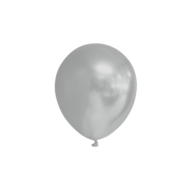 Ballonnen klein metallic zilver 100 stuks