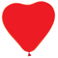Ballonnen hartjes rood 6 stuks