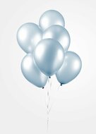 Ballonnen metallic lichtblauw 10 stuks