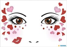 Face art sticker liefde