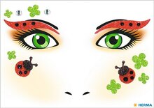 Face art sticker lieveheersbeestjes