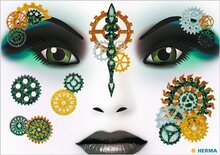 Face art sticker steampunk