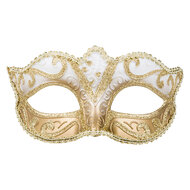 Oogmasker Venice felina Goud