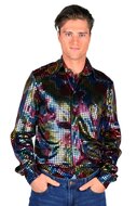 Shirt disco heren zwart 