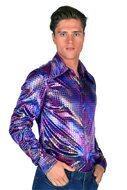 Shirt disco heren paars