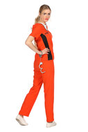 Boevenpak dames oranje Jailbird