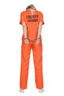 Boevenpak dames oranje Jailbird